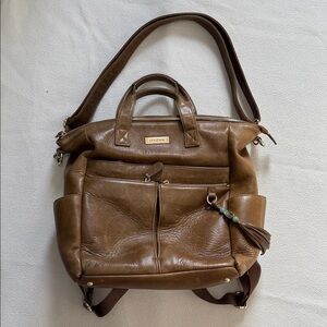 Lux Brown Leather Kids Backpack